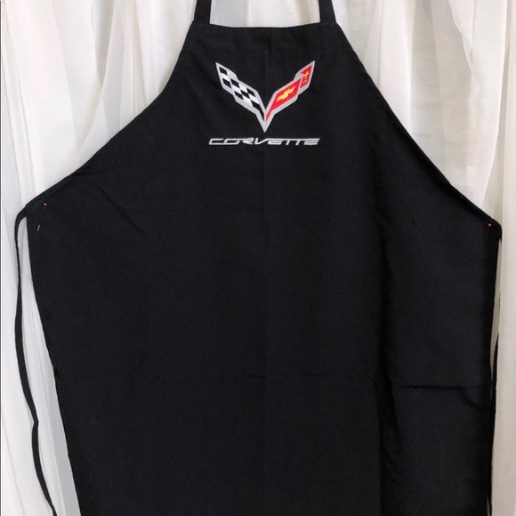 SOLD-Corvette apron-embroidered Corvette C7 logo bbq apron-custom made corvette - Picture 1 of 1